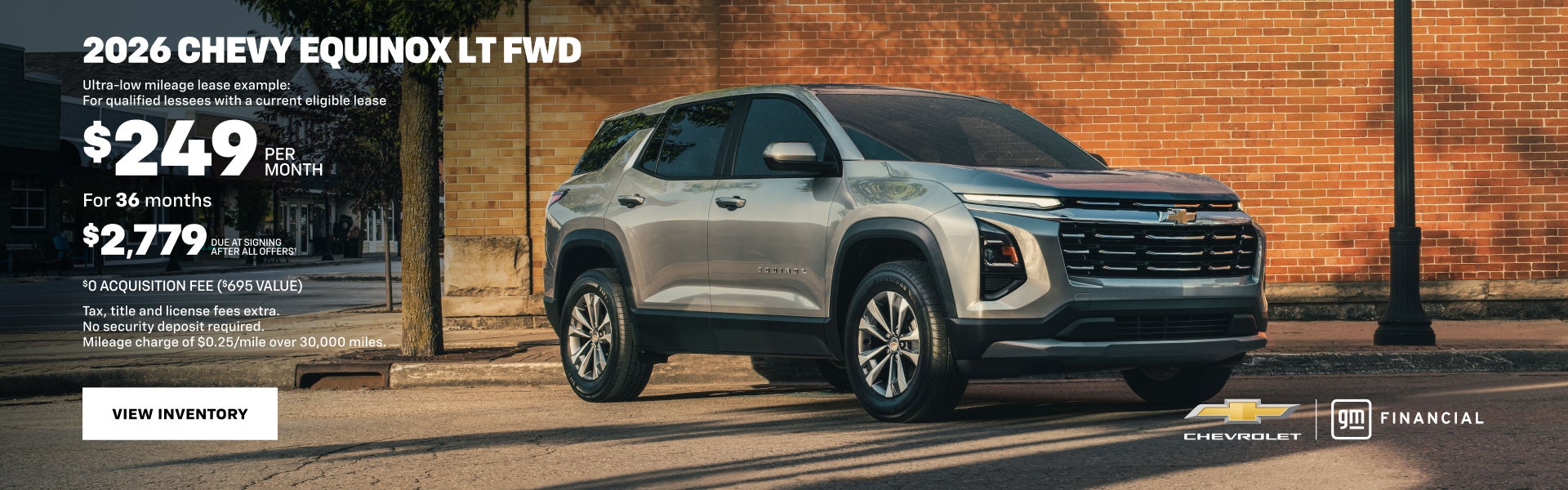 2026 Chevy Equinox LT FWD. Ultra-low mileage lease example for qualified lessees with a current e...